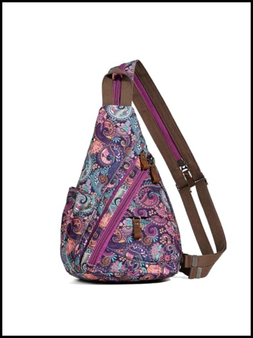 Canvas Sling Bag Small Crossbody Backpack Shoulder Casual Daypack Rucksack